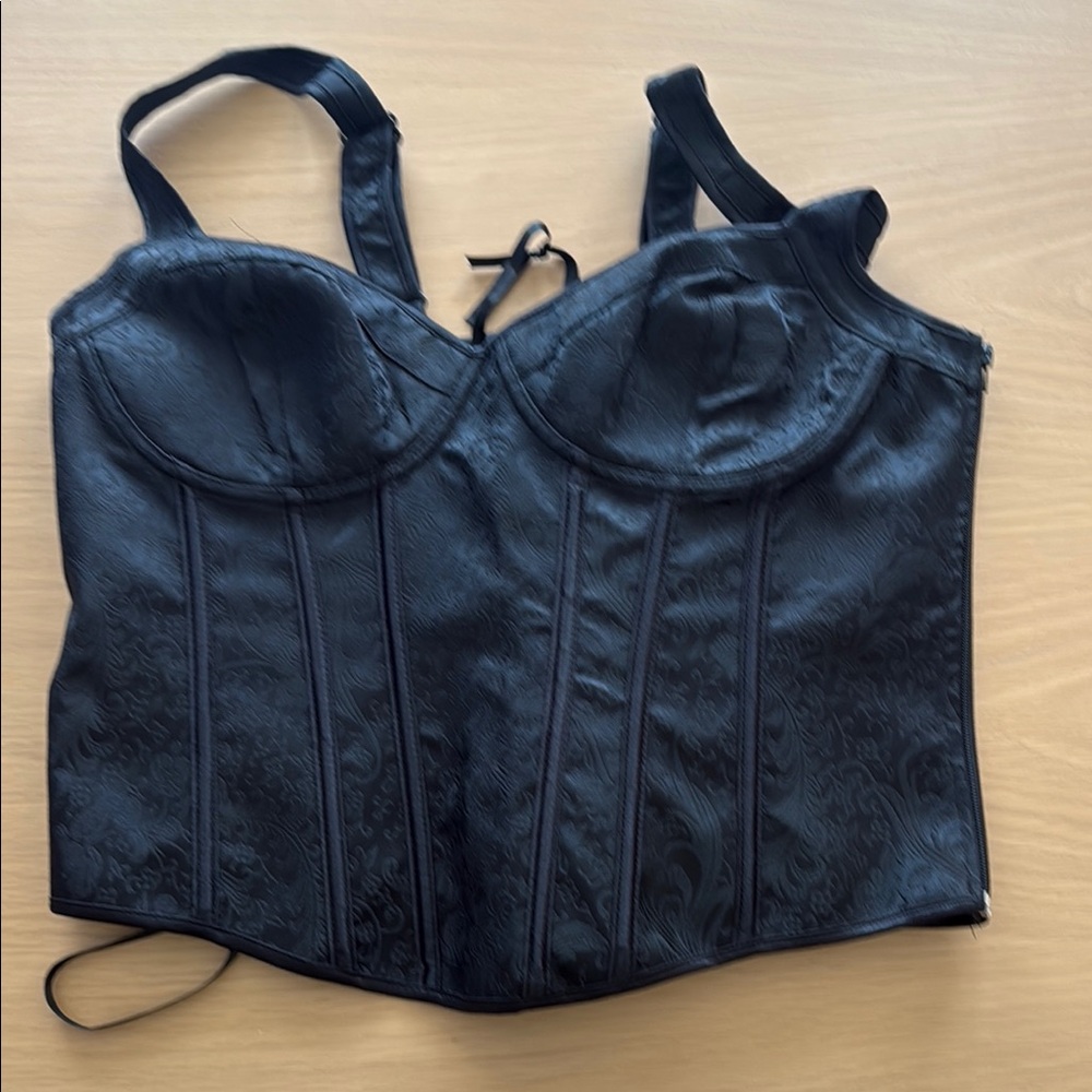 Amazon Black Shapewear Bustier with Adjustable Straps